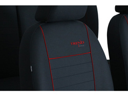 Huse pentru scaune auto Pok-Ter Trend Line din material culoare rosu