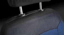 Set Huse Auto Universale din 9 Piese, Tapitate, Model Auto-Dekor Royal, Culoare Albastru, Compatibile cu Scaune cu Airbag