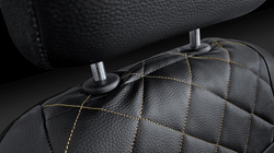 Set Huse Auto Universale din 9 Piese, Piele Ecologica, Model Perfect Line, Culoare Bej, Compatibile cu Scaune cu Airbag
