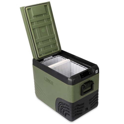 Frigider portabil de voiaj auto cu compresor Yolco KX40 GREEN 34L + căști wireless impermeabile