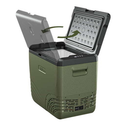 Frigider portabil de voiaj auto cu compresor Yolco NX50 Green 47L 12V 24V 240V