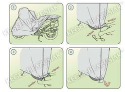 Husa auto protectie exterioara Kegel motocicleta XL 240-265/135/107cm huse moto 