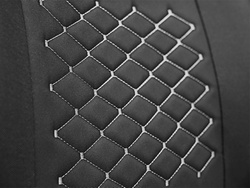 Set Huse Auto Universale din 9 Piese, Material Piquat, Culoare Negru cu Gri, Compatibile cu Scaune cu Airbag