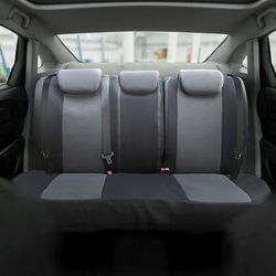 Huse pentru scaune auto din piele Ares, groase, gri-negru, set complet