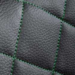 Set Huse Auto Universale din 9 Piese, Piele Ecologica, Model Perfect Line, Culoare Verde, Compatibile cu Scaune cu Airbag