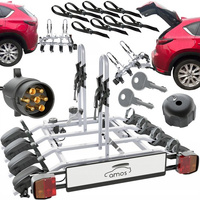 Suport de biciclete Amos TYTAN 4, pentru 4 biciclete, Negru/Argintiu