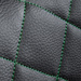 Set Huse Auto Universale din 9 Piese, Piele Ecologica, Model Perfect Line, Culoare Verde, Compatibile cu Scaune cu Airbag
