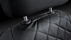 Set Huse Auto Universale din 9 Piese, Piele Ecologica, Model Perfect Line, Culoare Negru, Compatibile cu Scaune cu Airbag