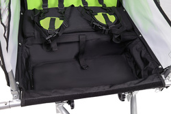 Remorca de biciclete cu amortizor 2 persoane +JOGGER verde + gratuit