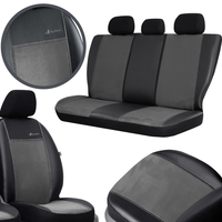 Huse pentru scaune auto Pok-Ter Alkantara piele gri inchis