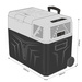 Frigider portabil de voiaj auto cu compresor Yolco BCX40 GREY 39L + baterie modulara + scut termic