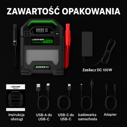 Jump Starter Lokithor J10000HD 10000A 12V/24V LiFePO4 LED 1000lm Powerbank ConnectMax
