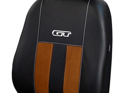 Set huse auto GT Pok-Ter din alcantara si piele ecologica, Maro