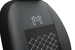 Set Huse Auto din 9 Piese, Universale, Piele Ecologica, Groase, Captusite, cu Broderie POK-TER, Culoare Negru