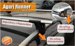 Set bare portbagaj din aluminiu cu cheie 120 cm AGURI RUNNER II AL 1.20 C/D Negru