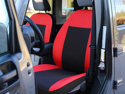 Huse pentru scaune auto Pok-Ter Drive din material, de culoare rosu