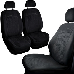 Huse pentru scaunele din fata 1+1 Auto-Dekor Prestige Alkantara Negru