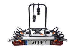 Aguri Active Bike PRO 3+1 Silver suport biciclete pe carlig pentru transportul a 4 biciclete