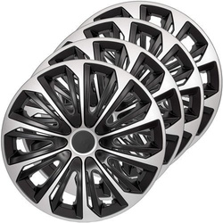  Set 4 capace jante Strong Duocolor 16" negru-argintii 