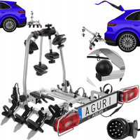 Aguri Cruiser 4 Silver suport biciclete pe carlig pentru transportul a 4 biciclete 13PIN