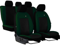 Set huse auto Road Pok-Ter din piele ecologica Negru/Verde