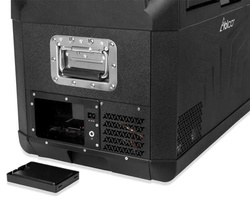 Frigider portabil de voiaj auto cu compresor Yolco GCX37 Black 37L 12V 24V + Baterie modulară Yolco