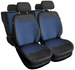 Set Huse Auto Universale din 9 Piese, Tapitate, Model Auto-Dekor Royal, Culoare Albastru, Compatibile cu Scaune cu Airbag
