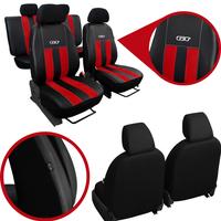 Set huse auto GT Pok-Ter din alcantara si piele ecologica, Roșu