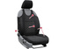 Set Huse Auto Universale din 9 Piese, Material Piquat, Culoare Negru cu Rosu, Compatibile cu Scaune cu Airbag
