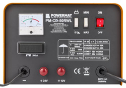 Redresor Powermat PM-CD-50RWL 12V 24V 50A cu pornire 200A