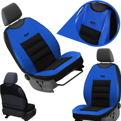 Saltea presată pentru scaunul din față al mașinii Pok-Ter Leather Ergonomic Albastru