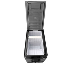 Frigider portabil de voiaj auto cu compresor Yolco KX40 Carbon 34L + căști wireless impermeabile