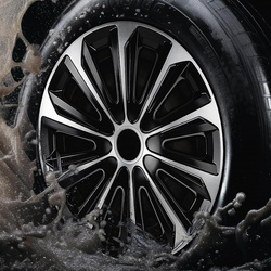  Set 4 capace jante Strong Duocolor 16" negru-argintii 