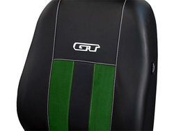 Set huse auto GT Pok-Ter din alcantara si piele ecologica, Verde