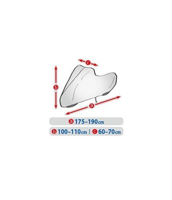 Husa pentru bicicleta impermeabila, gri, marimea XL, 175-190 cm 
