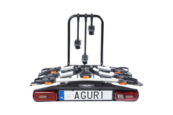 Aguri Active Bike PRO 3+1 Silver suport biciclete pe carlig pentru transportul a 4 biciclete