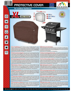Husă de protecție pentru grătar de grădină Kegel-Błażusiak mărime XL trapez maro