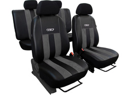 Set huse auto GT Pok-Ter din alcantara si piele ecologica, Gri închis
