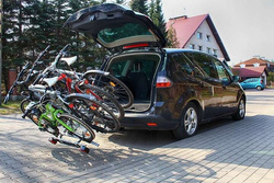 Suport de biciclete Amos TYTAN 4, pentru 4 biciclete, Negru/Argintiu