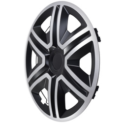  Set 4 capace jante Action doublecolor 14" negru-argintii 