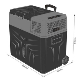 Frigider turistic cu compresor  USB bluetooth 5.0 Yolco BCX50 CARBON 47L 12V 24V 100-230V