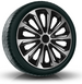  Set 4 capace jante Strong Duocolor 16" negru-argintii 