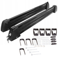 Suport ski auto pentru schiuri, Amos, cu prindere pe bare transversale pentru 5 perechi de schiuri 