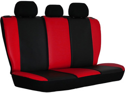 Set huse auto Road Pok-Ter din piele ecologica Negru/Rosu