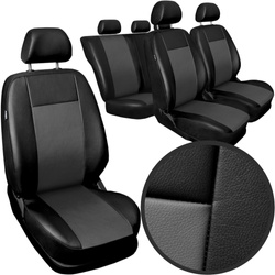 Huse pentru scaune auto Auto-Dekor Comfort Piele Ecologica Gri