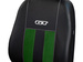 Set huse auto GT Pok-Ter din alcantara si piele ecologica, Verde