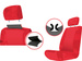 Huse pentru scaune auto Pok-Ter Design Leather Piele Albastru